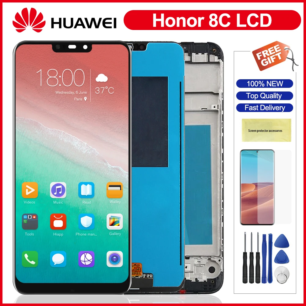 ЖК-дисплей 6 26 дюйма для Huawei Honor 8C сенсорная панель дигитайзер в сборе замена Honor8C