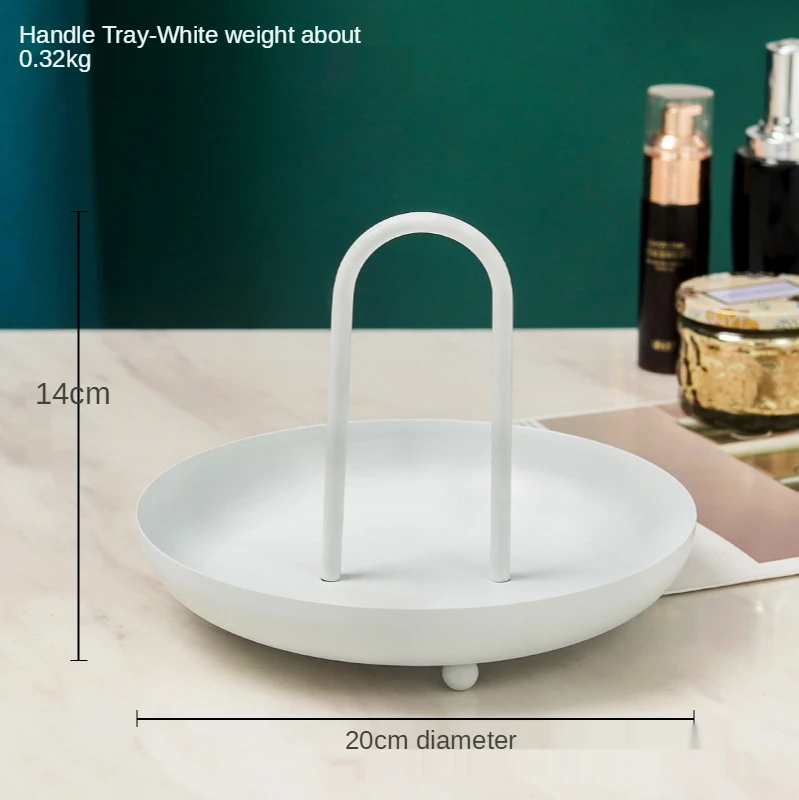 

Modern Home Decoration Light Luxury Storage Tray Organizer For Living Room DesktopJewelry Snacks Display Stand