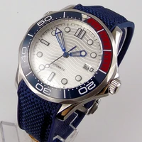 41mm sapphire glass see through back ceramic bezel nh35 automatic movement mens watch