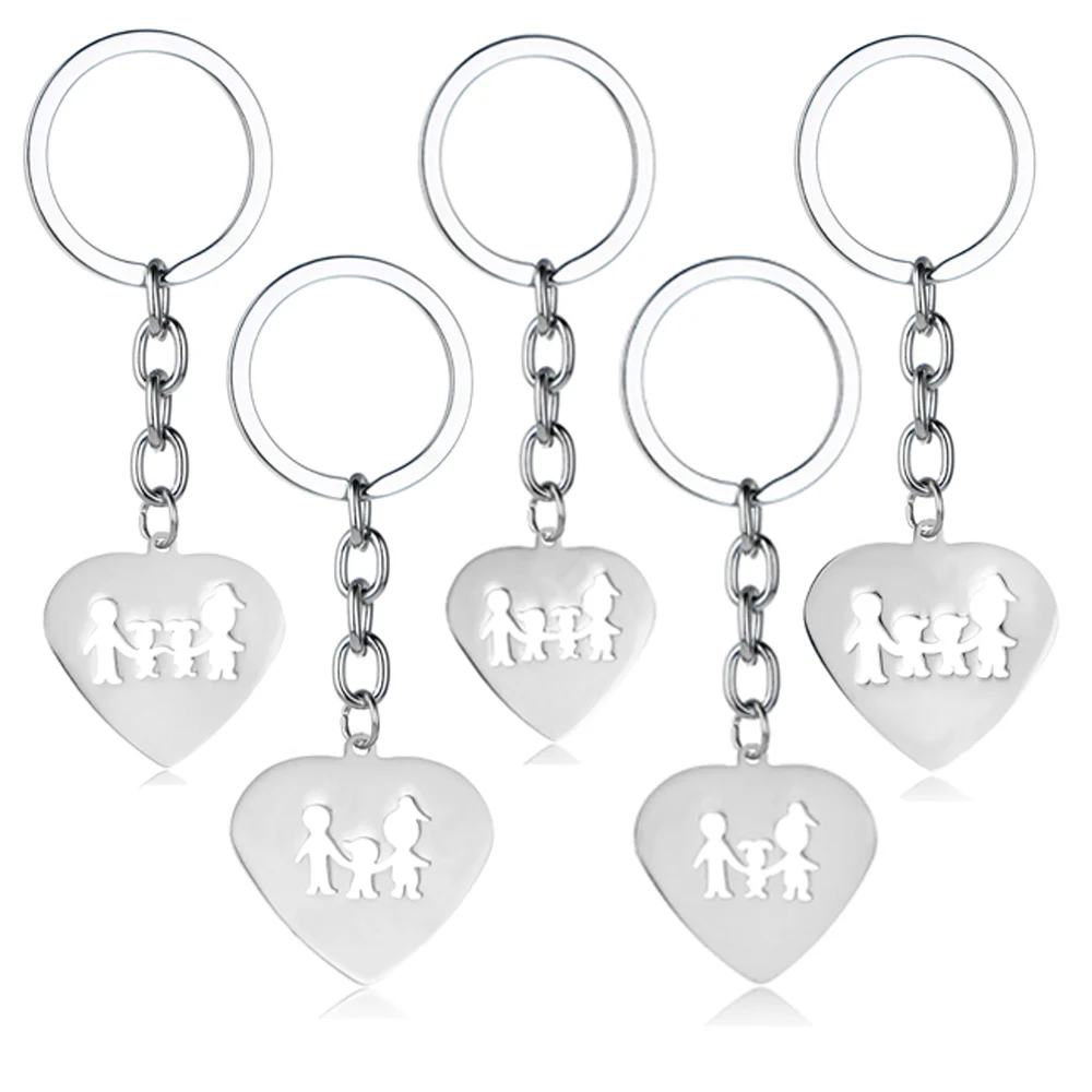 Семейный брелок для папы мамы дочери подвески из нержавеющей стали подвеска в