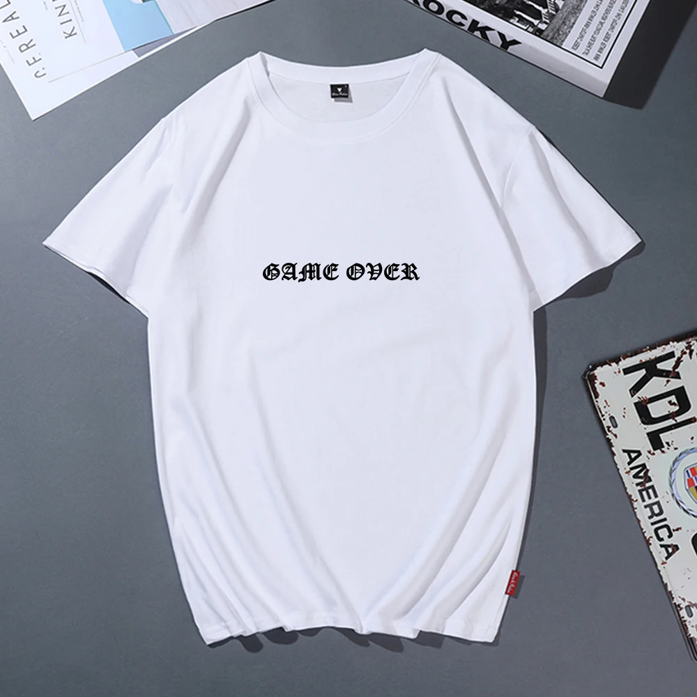 

Funny T-shirt Women Summer New White Casual Letter T Shirt Harajuku Punk Tee Fashion Hiphop T Shirt Female Itself Tumblr Ulzzang