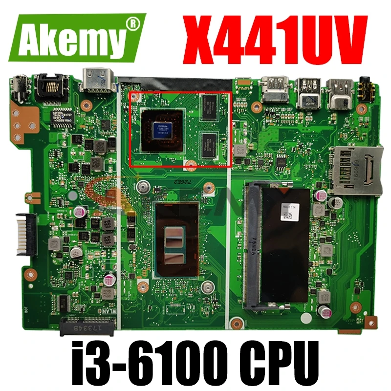 X441UV материнская плата для For Asus X441U F441U A441U X441UVK ноутбуков оригинальная Тест i3 6100