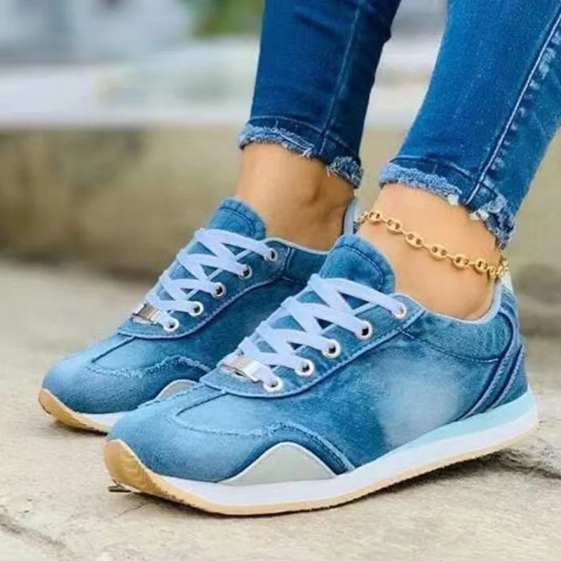 

Женские кроссовки из флока, на шнуровке, с вулканизированной подошвой