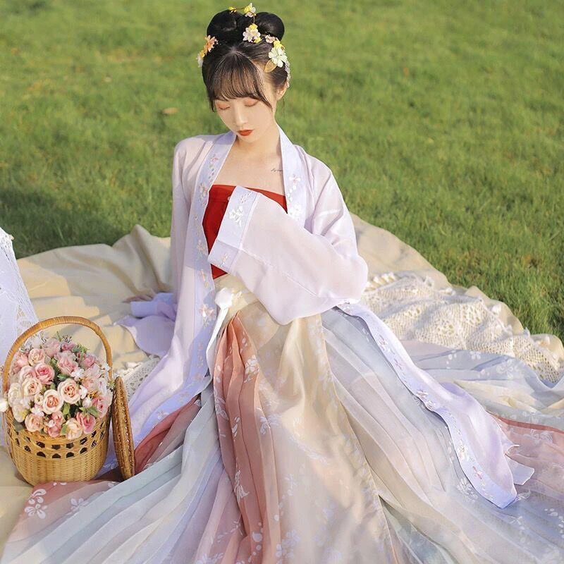 Традиционное сказочное платье с китайским современным узором ханьфу для женщин