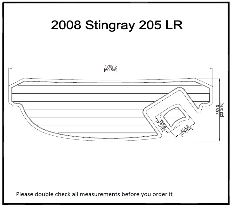 2008 Stingray 205 LR Swim Platform Boat EVA Faux Foam Teak Deck Floor Pad | Marine Hardware
