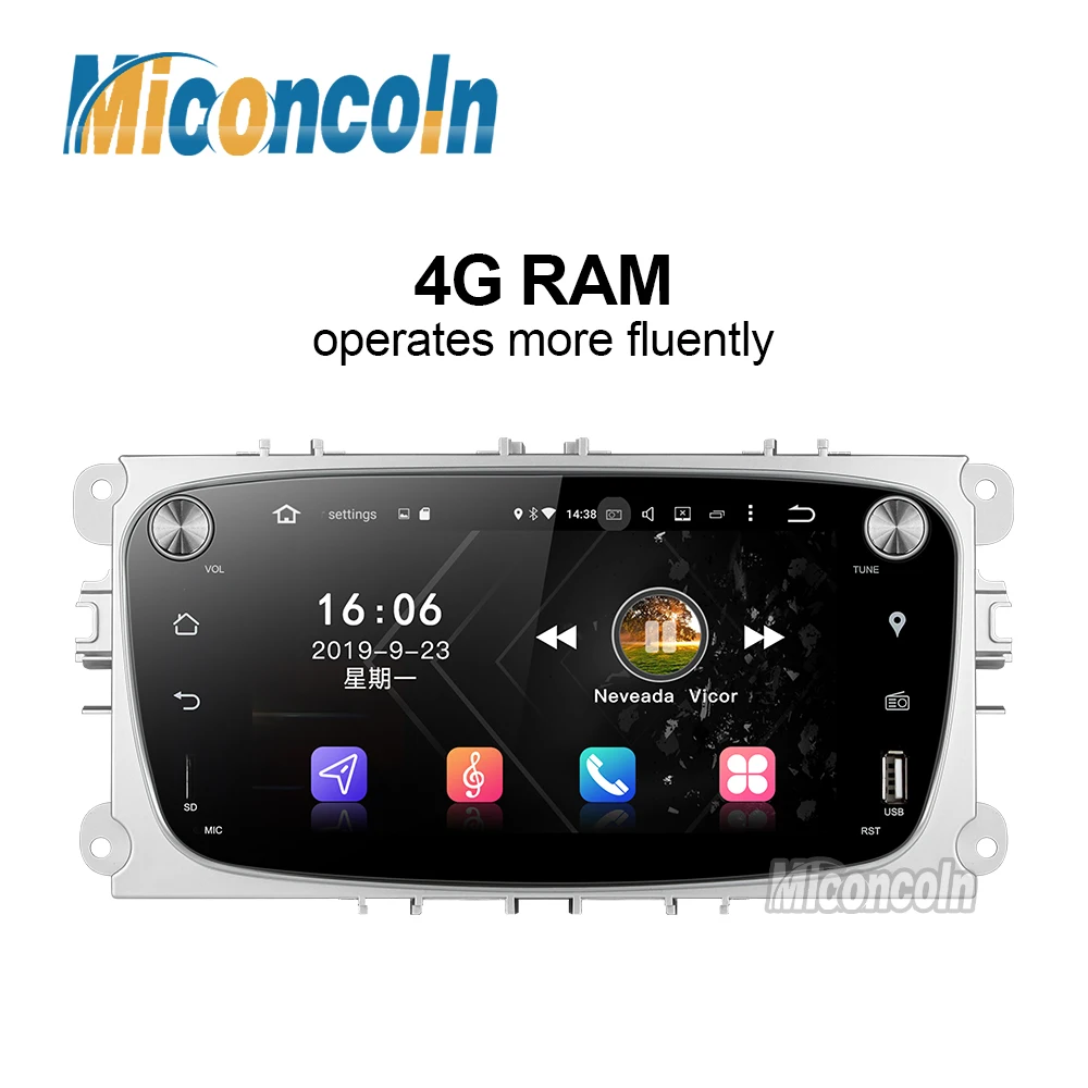 Автомобильный DVD плеер с gps 4 Гб ОЗУ Android 9 0 для Ford Mondeo C max focus galaxy S