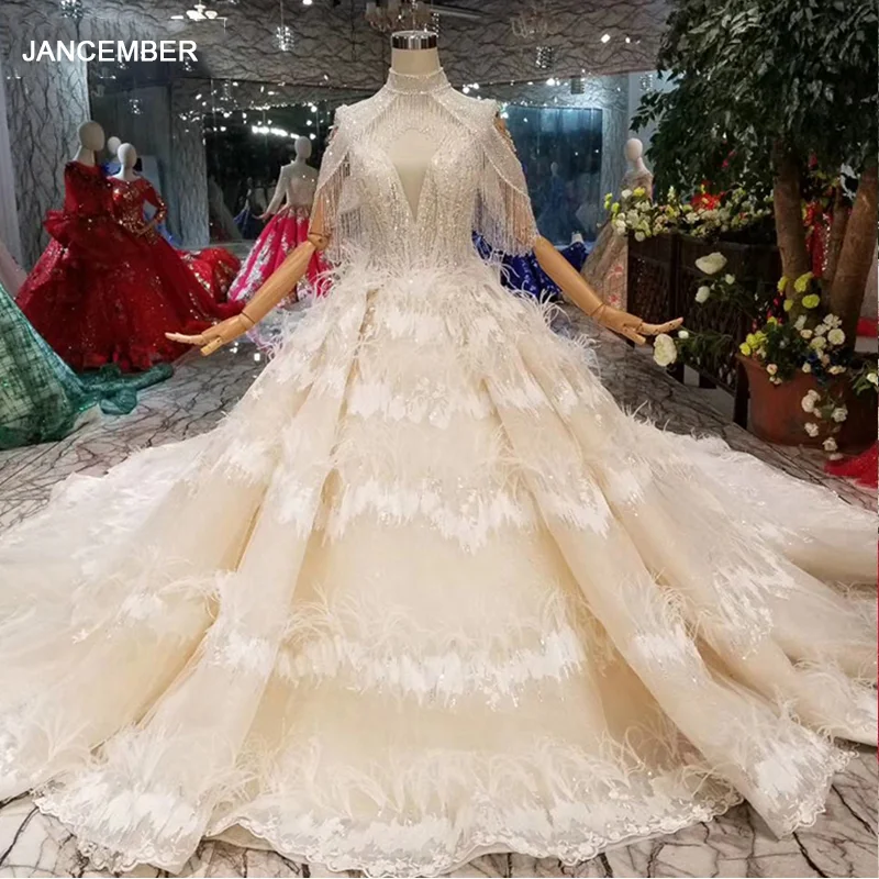 LS11295 Специальное свадебное платье со съемным плечевым ремнем стразами ручной