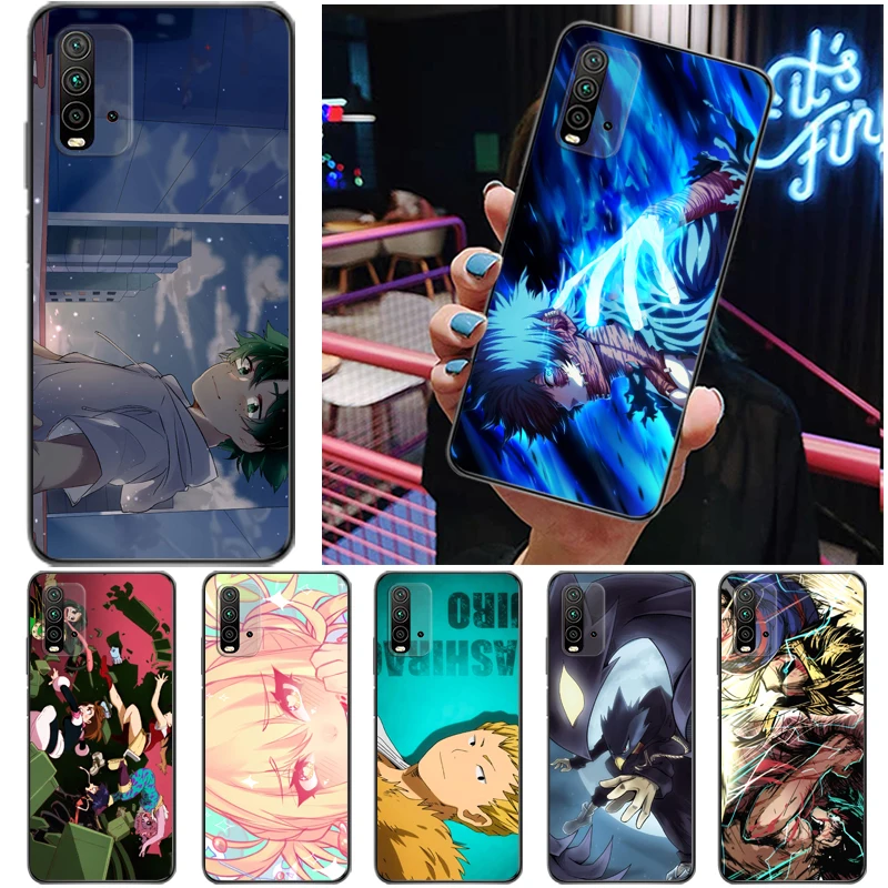 

My Hero Academia Tomura Boku Todoroki Shouto Bakugou Katsuki Dabi Shigaraki Phone Case For Xiaomi Redmi 9 9T 9A 9C Funda