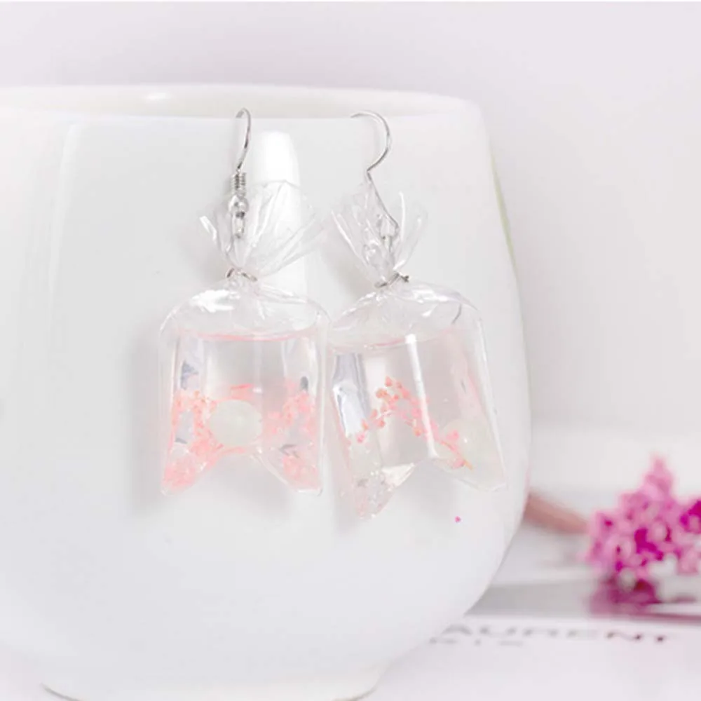 Серьги-подвески женские прозрачные из смолы креативные Висячие Ювелирные