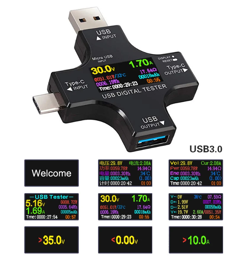 USB тестер беспроводной Bluetooth DC вольтметр напряжение тока USB-C PD метр Вольт Амперметр детектор Банк питания зарядное устройство индикатор