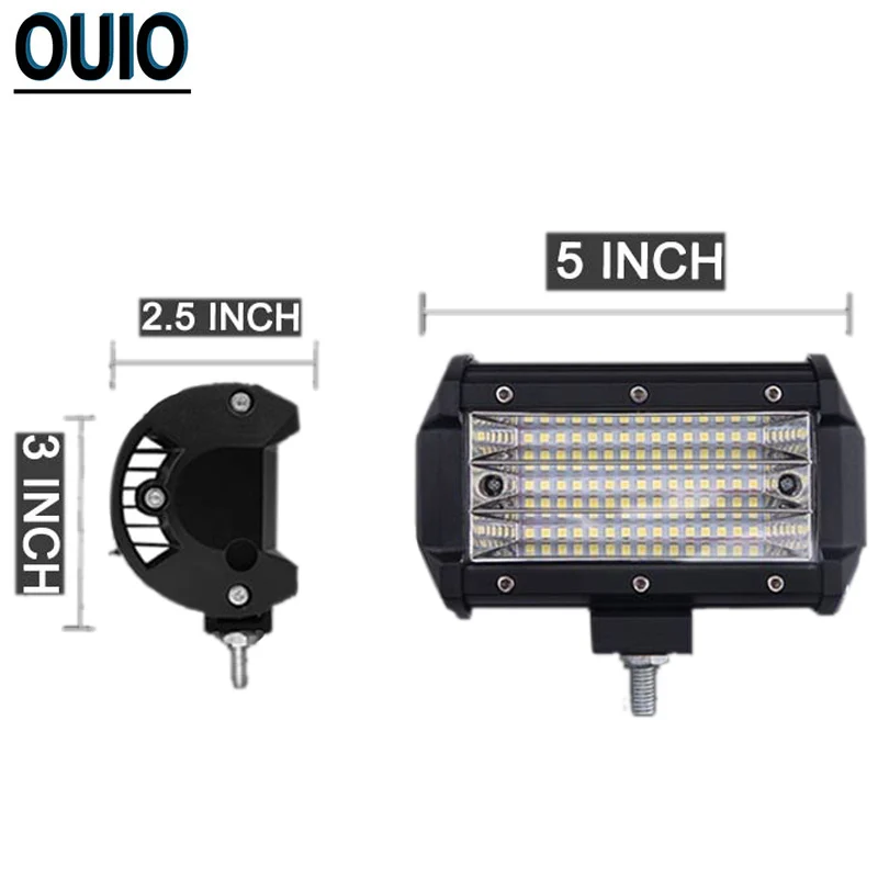 135 Вт 5 дюймов внедорожный Автомобильный светодиодный рабочий светильник бар 12V 24V