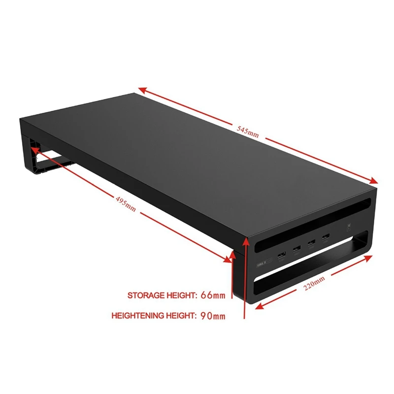 

Display Heightening Bracket USB3.0 Expansion Charging Sn Base HUB