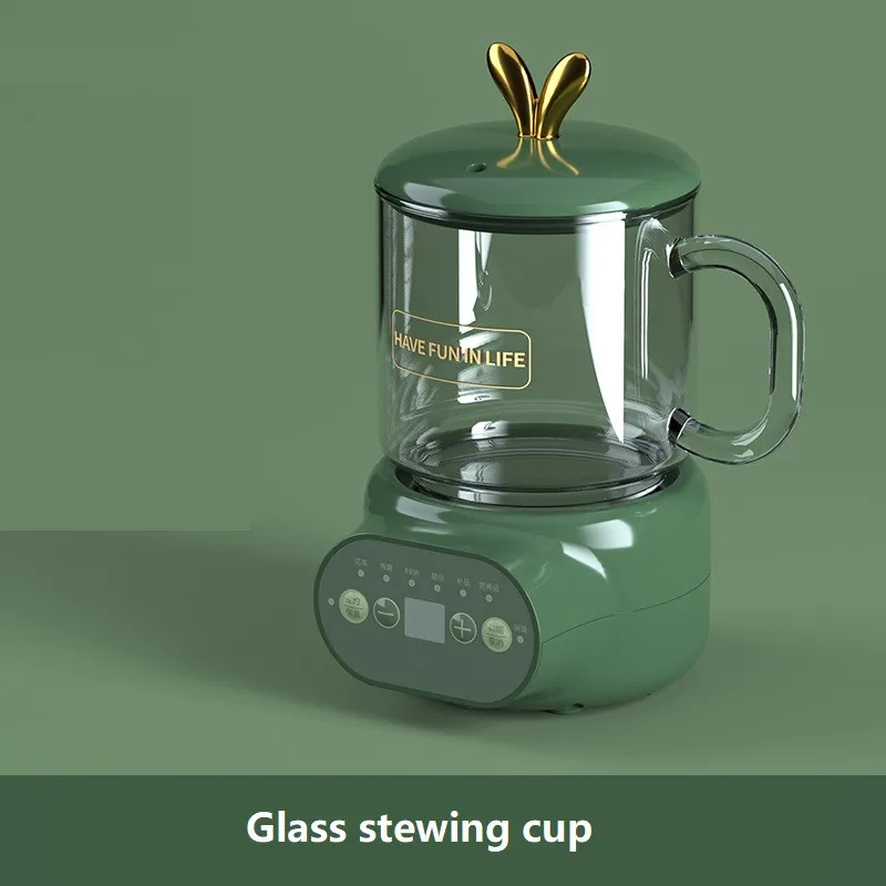 220V 600ML Mini Electric Stewing Cup Office Tea Porridge Milk Heating Water Kettle Ceramic/Glass Health Soup Cooker 411319