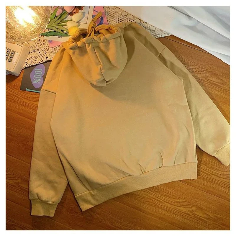 

Cotton Hip-Hop Street Ladies Autumn And Winter New Casual Loose Wild Hoodie Women Thick Embroidered