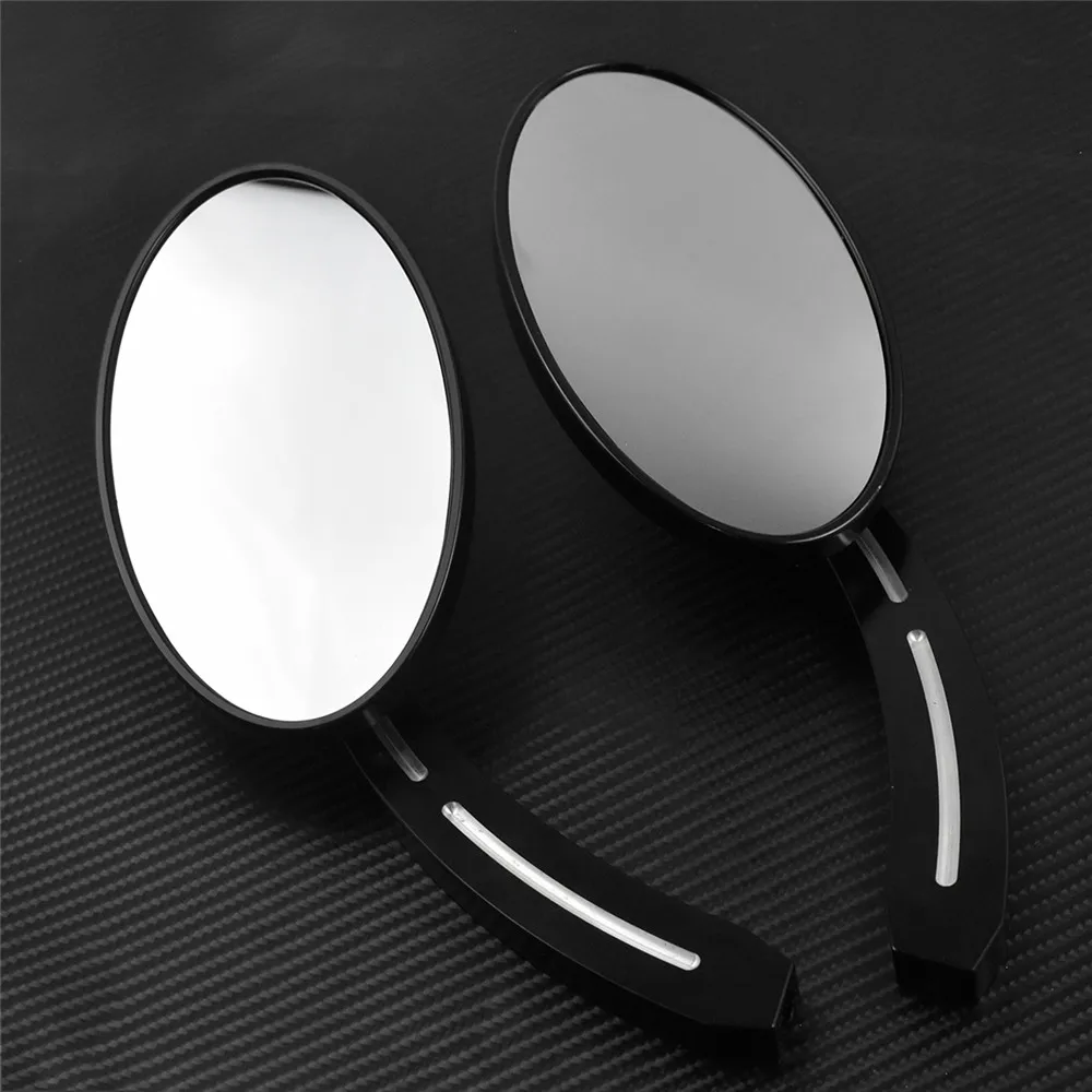 

Motorcycle Black CNC Rear View Mirrors Aluminum For Harley Touring Road King Road Glide Electra Glide Softail Dyna Sportster XL