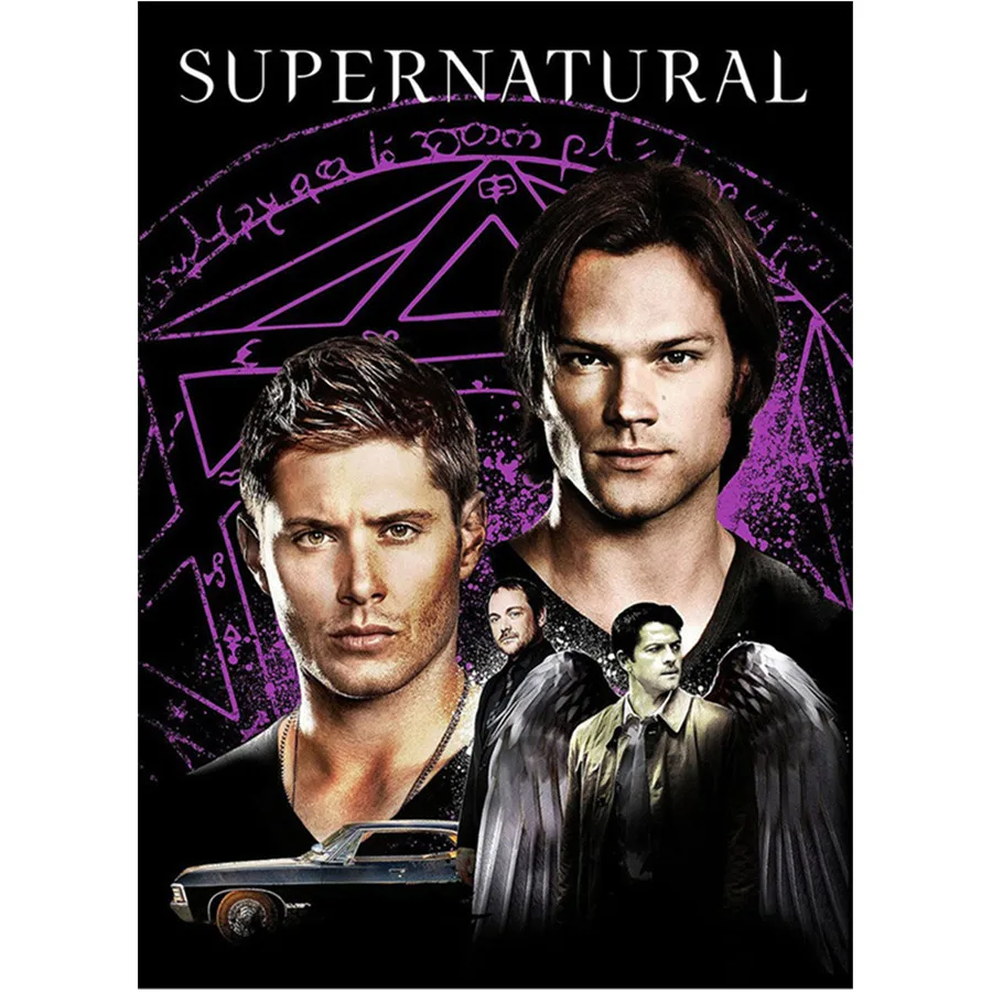 

5D Diamond Painting Supernatural Movie Portrait Full Square / Round Drill Diamond Embroidery Set Cross Stitch Mosaic Decor Gift