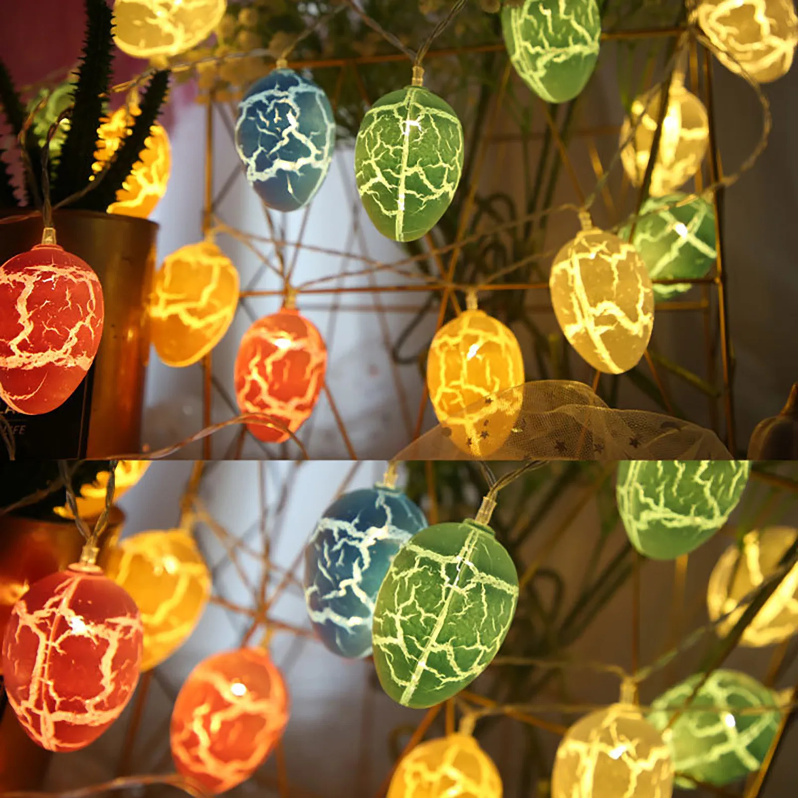 

Easter Eggs Wire String Lights Battery Operated Light Party Home Decor Lamps Bedroom Indoor Decoration Lamp