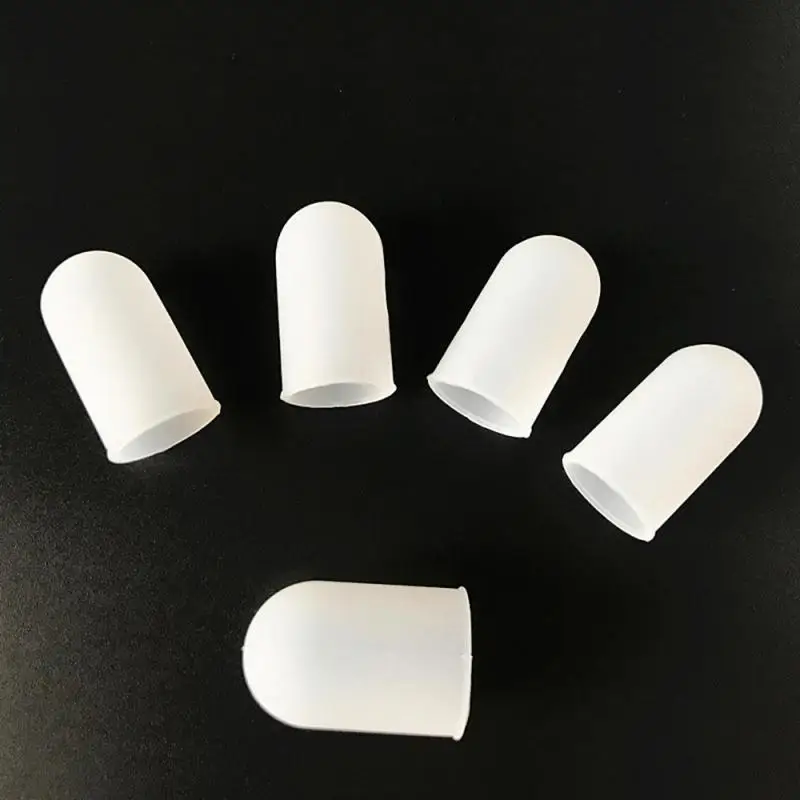 

5pcs Silicone Finger Protector Finger Caps High Temperature Resistant Anti-slip Finger Cover Hamburger Pizza Food Catch Gloves