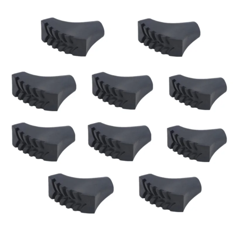 

10 pieces/5 pair Nordic Walking Pole Trekking Pole Tip Protectors Rubber Pads Buffer Replacement Tips End for Hiking Stick