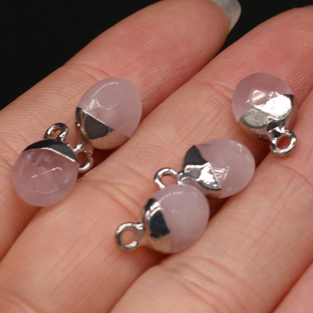 

Hot-selling New Fashion Natural Semi-precious Stones Faceted Pendant Oblate Fashion Exquisite Pendant Jewelry Size 8x13mm 3pcs