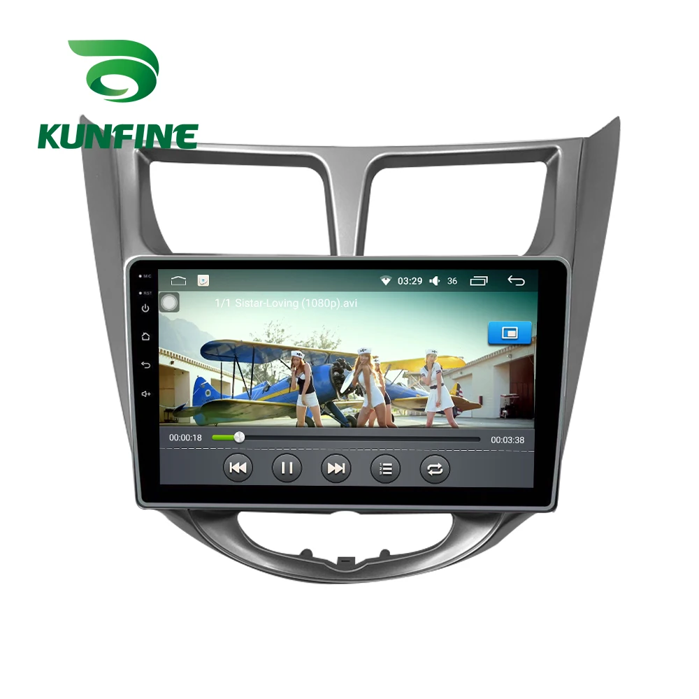 Octa Core Android 10.0 Car DVD GPS Navigation Player Deckless Stereo for Hyundai Verna Accent Solaris 2010-2016 Radio | Автомобили и