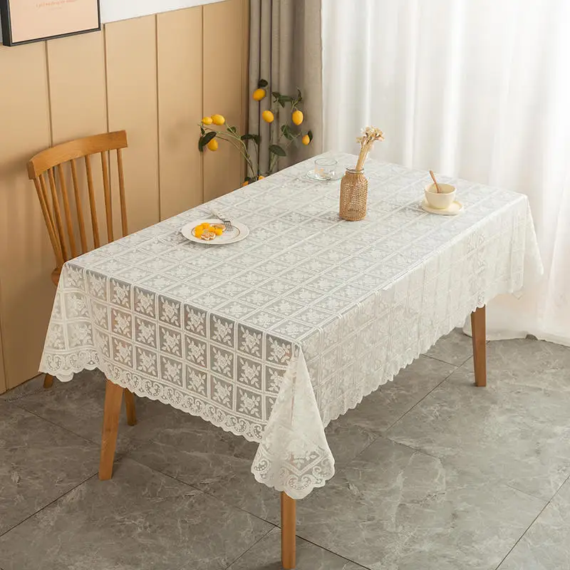 Однотонная окрашенная зернистая Обложка для обеденного стола с вышивкой