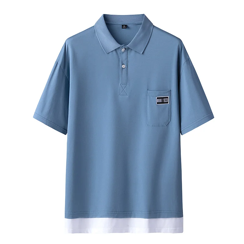 

Summer Men Shirt Short Sleeve Turn-down Collar Polo 2020 New Korean Polo Shirt Casual Loose Student Polo Shirt For Men