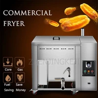 220v electric fryer oil water separation commercial large capacity efficient horizontal fryer fried chicken fritters machine