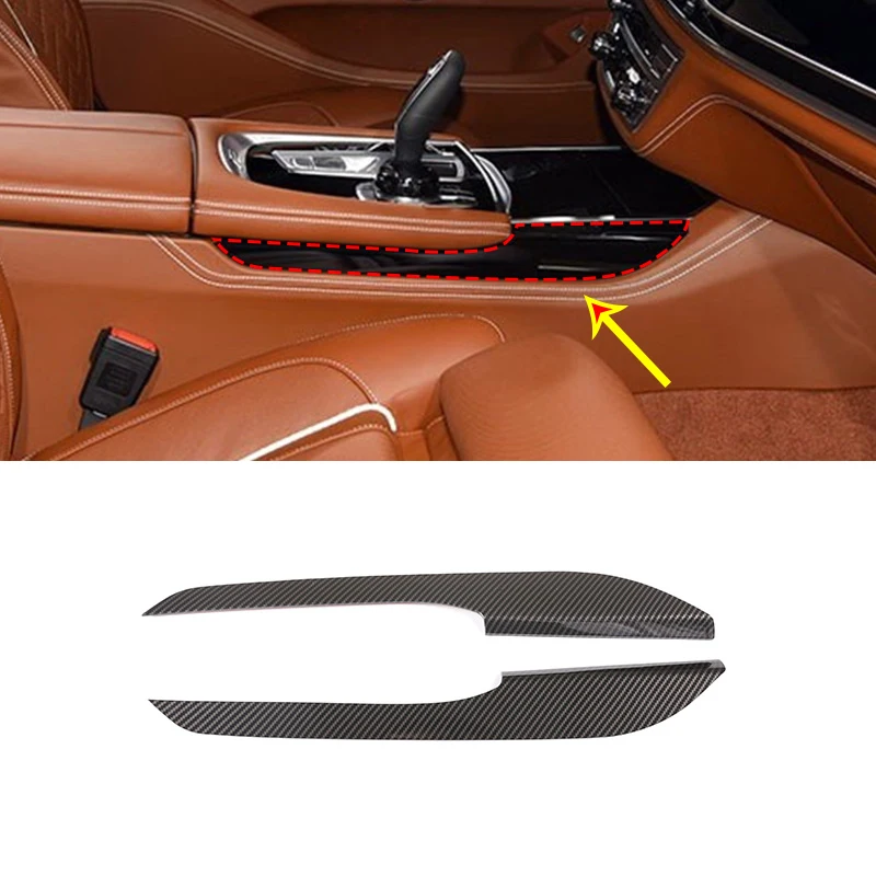 

2 стиля ABS хромовое/углеродное волокно внутреннее центральное управление автомобиля боковое украшение крышка отделка для BMW 7 серии G11 G12 17-2020