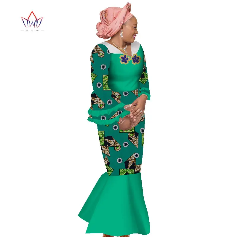 Новые африканские хлопковые платья для женщин одежда с v образным вырезом