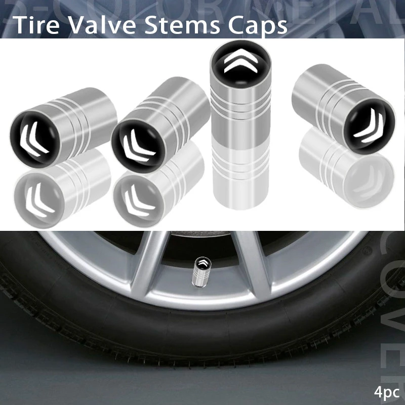 

4Pcs Car Badge Wheel Tire Valve Cover Car Decoration Dust Cap For Citroen C1 C2 C3 C4 C5 C6 C8 C4L DS3 DS4 DS5 DS5LS DS6 ect