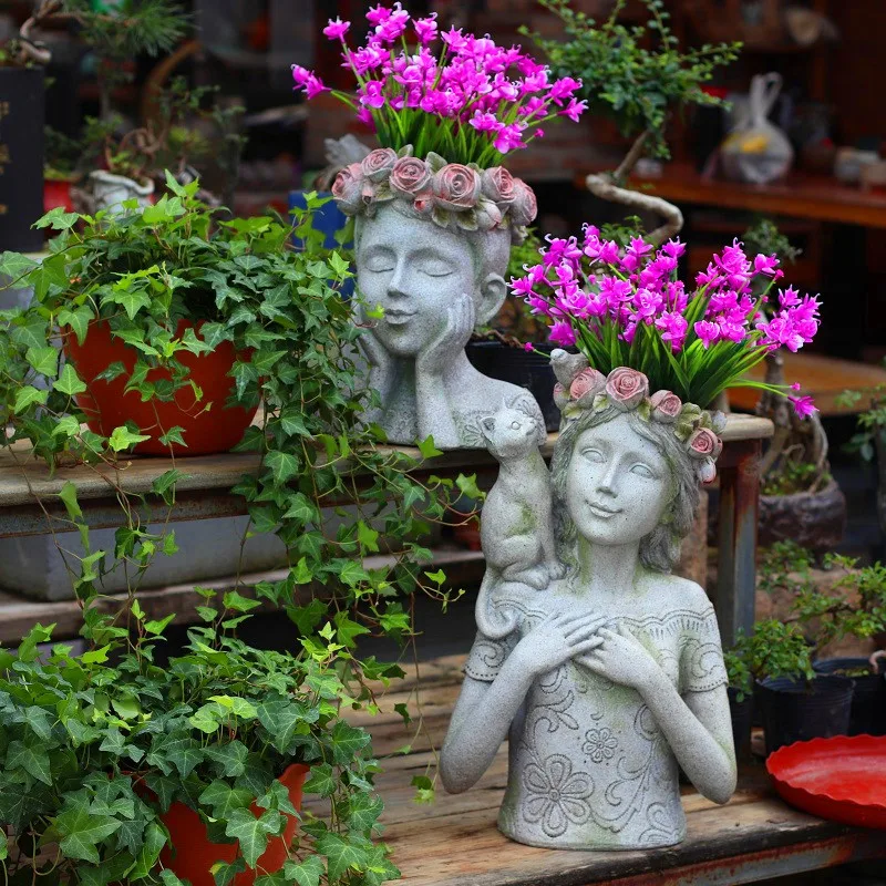 Садовая вилла каучуковый цветочный горшок ваза богини творческая