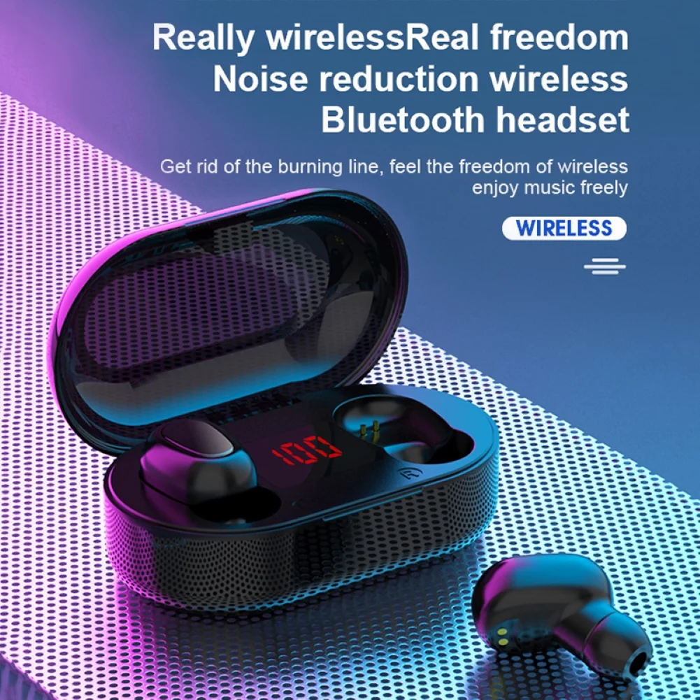 

L22 TWS Bluetooth Earphone LED Display Wireless Bluetooth Earphones Waterproof
