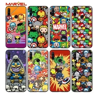 marvel cartoon cute for huawei honor 30 20 10 9s 9a 9c 9x 8x max 10 9 lite 8a 7c 7a pro silicone soft black phone case