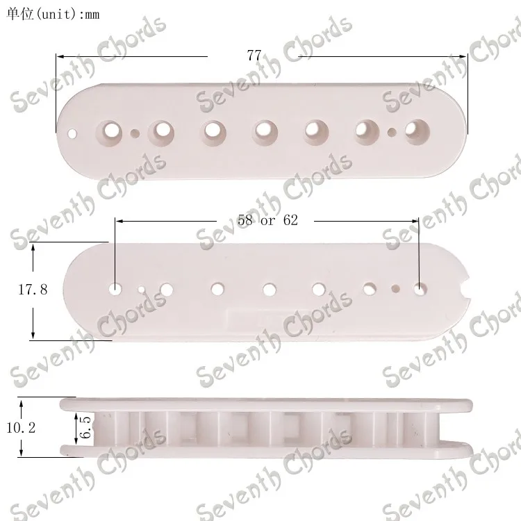 20 pcs humbucker schraube spule für 7 string e gitarre doppel coil pickup schwarz weiß für wählenpole abstand 58mm62mm free glob