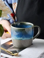 ceramic mug kiln turned beach cup retro office water drinking milk coffee