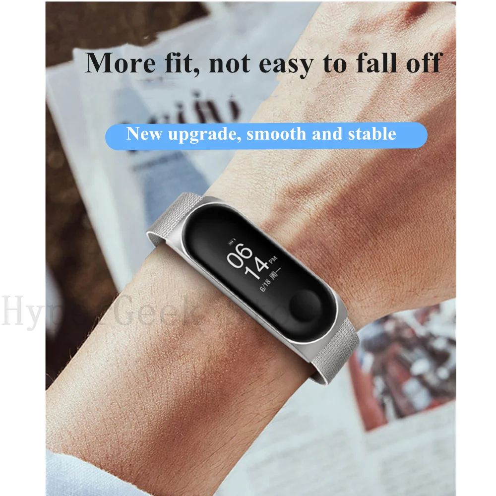 Металлический ремешок Mi band 4 3 браслет на запястье для Xiaomi MiBand Безвинтовой Xiomi