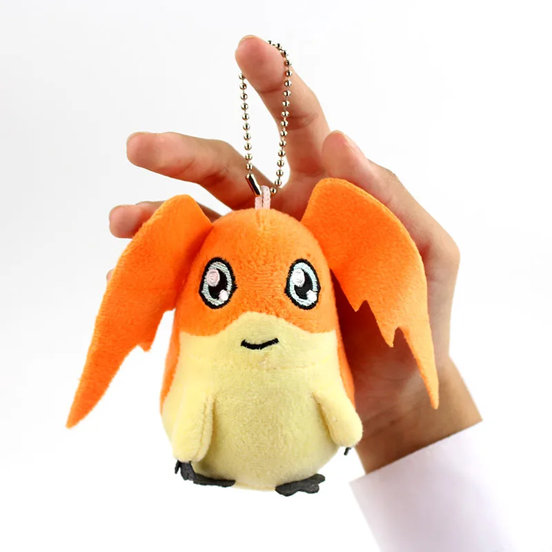 10cm Patamon 8 стилей Digimon Tail Gomamon Koromon Gabumon Patamon Palmon Agumon Piyomon Плюшевые игрушки Мягкая кукла мягкая подвеска для ключей - Цвет: 10cm Patamon