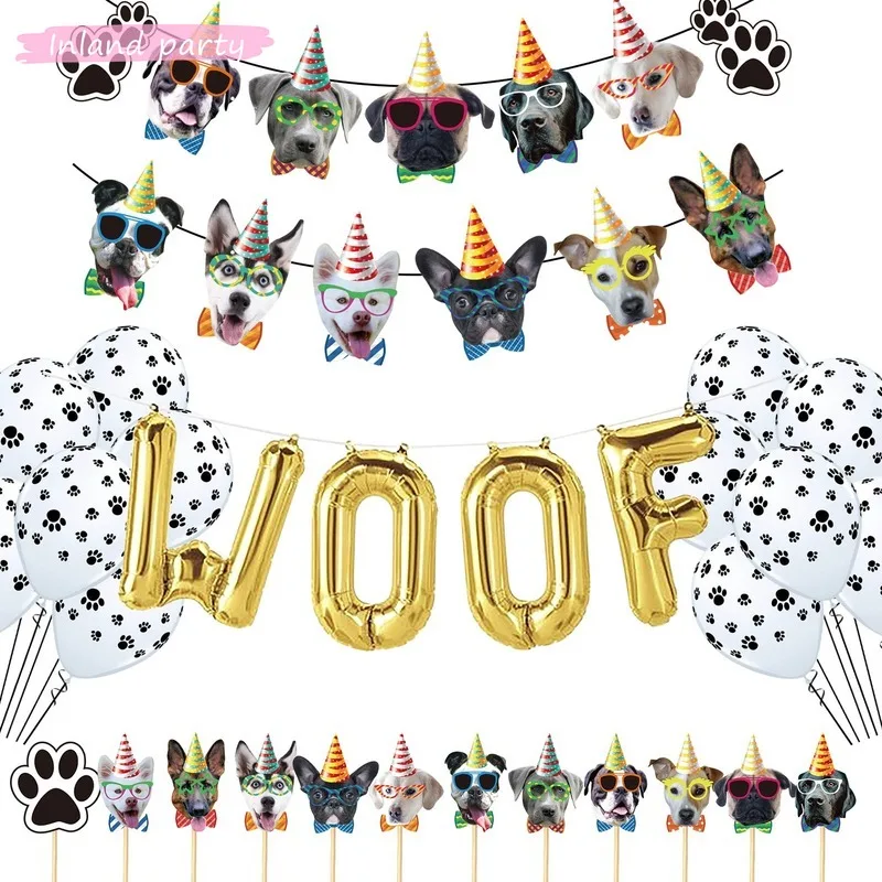 

Woof воздушные шары, кошачьи торты, украшения для торта на день рождения, украшения для торта, тематические питомцы для кексов на свадьбу, детс...