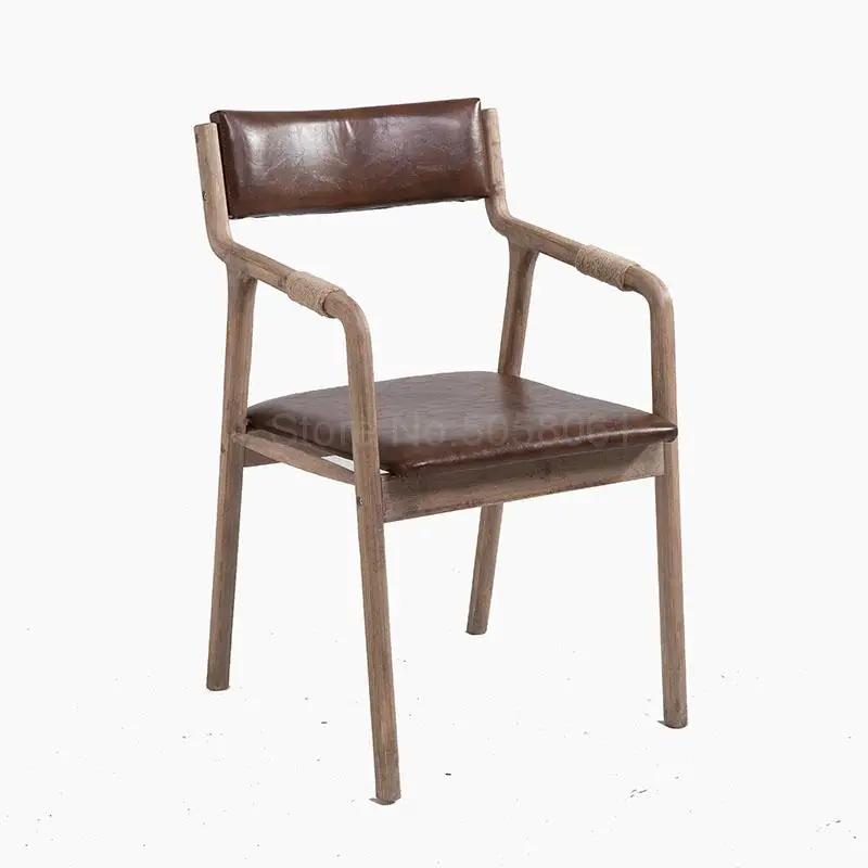 Кресло из массива дерева с изогнутой текстурой в стиле ретро|Стулья для кафе| |