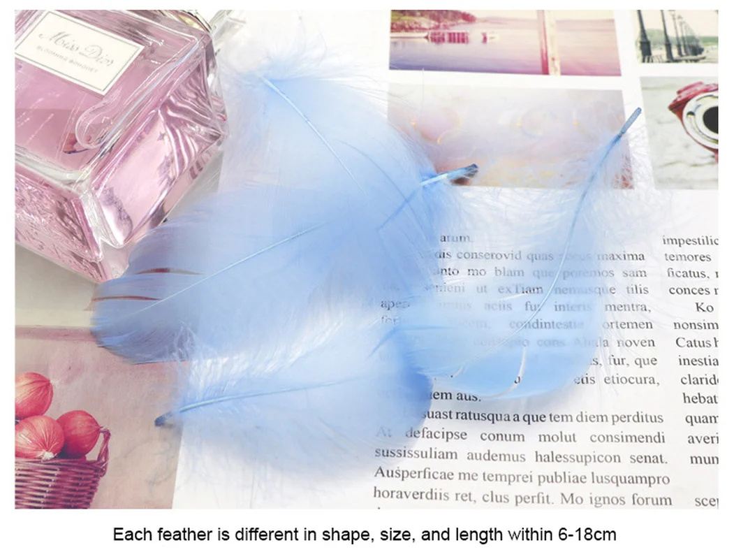 

100PCS Natural Goose Feather 6-18 Cm Small Floating Color Swan Feather Feather Craft Wedding Jewelry Home Decoration Feather