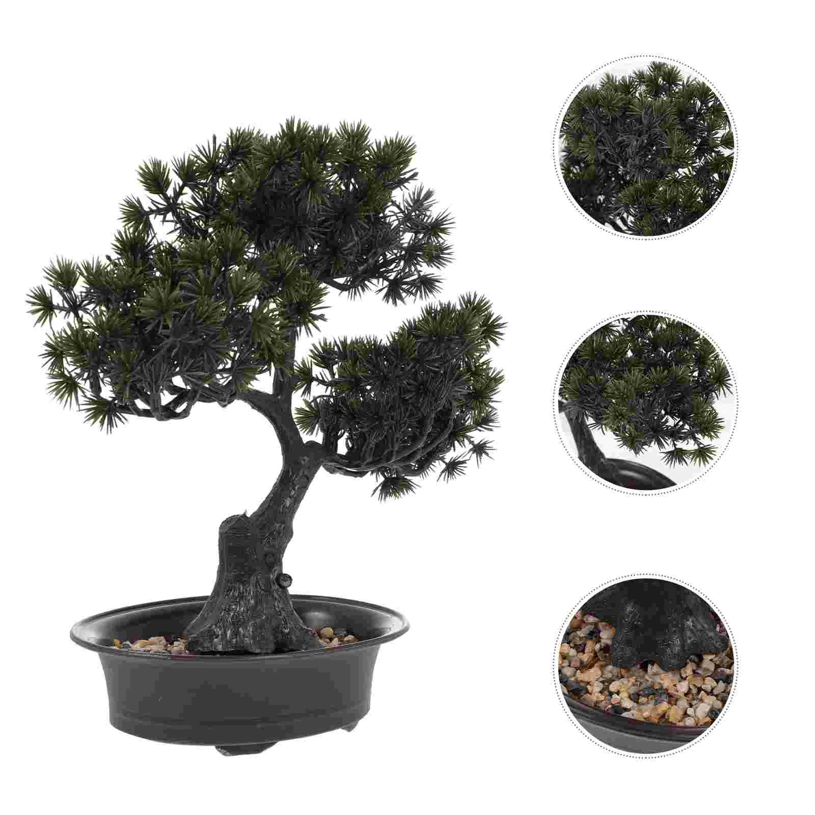 

1Pc Artificial Plant Ornament Guest-greeting Pine Bonsai Adornment