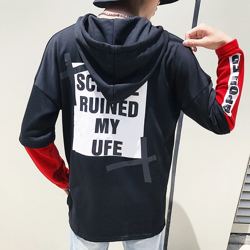 Коллекция 2019 года. Мужские толстовки с капюшоном. Свободные мужские для отдыха.