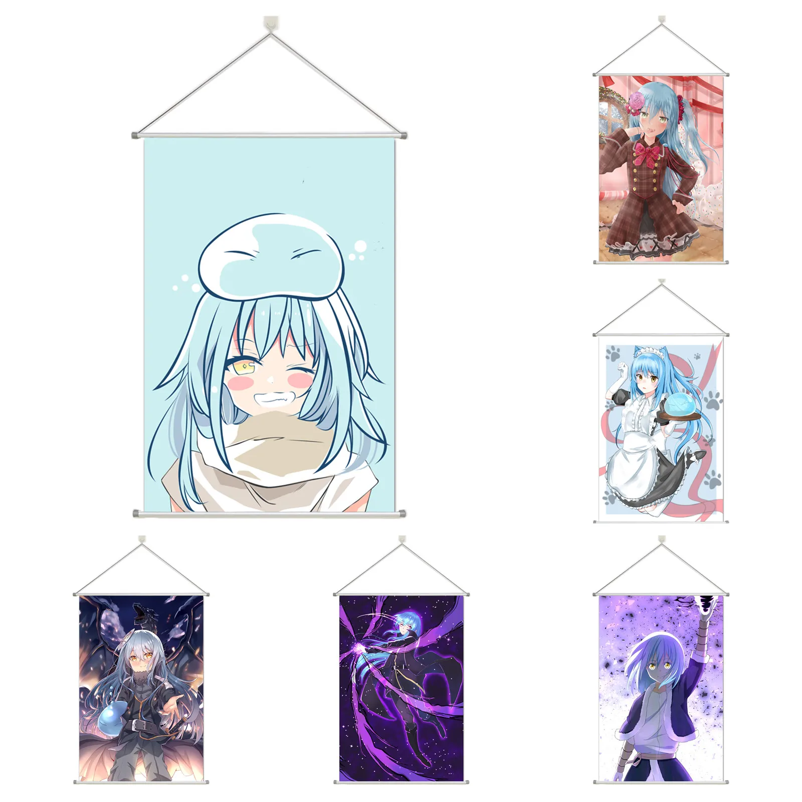 

That Time I Got Reincarnated as a Slime Rimuru Tempest Alloy Scroll Cartoon Comic Scroll Hanging Wall Decor