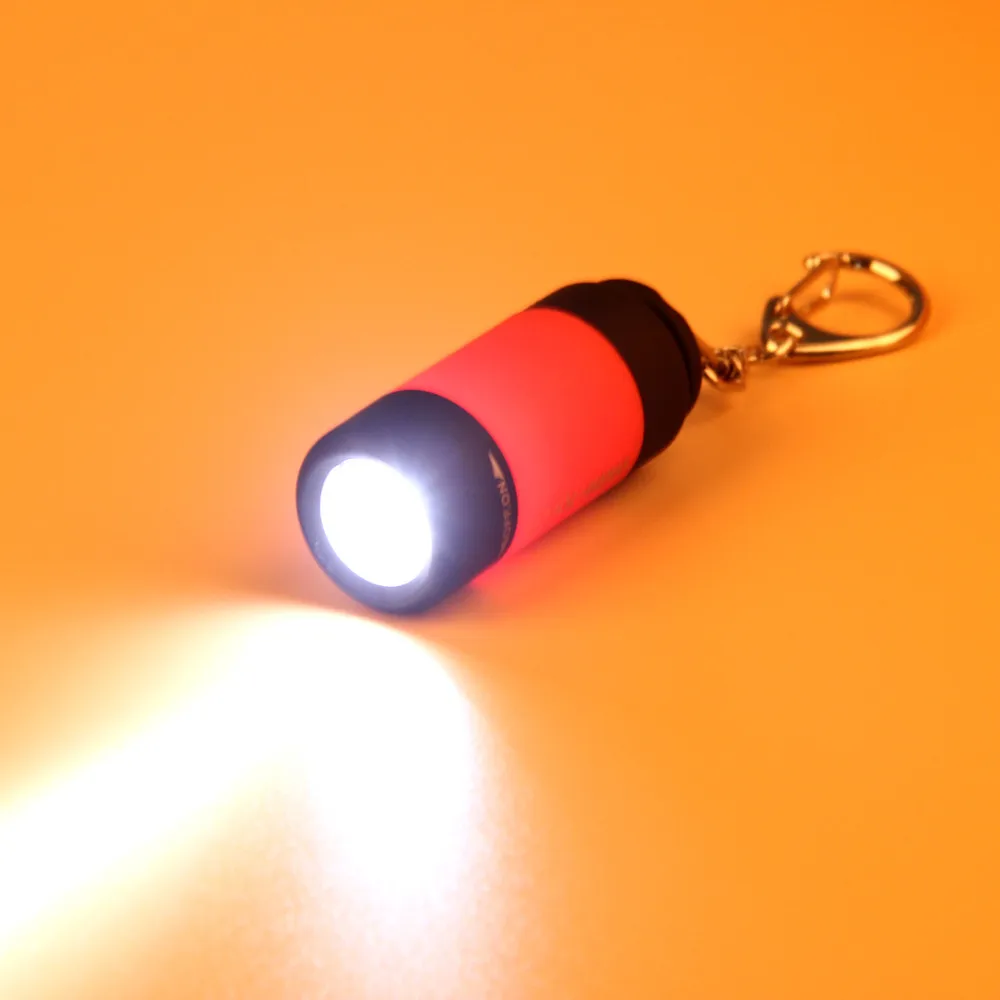 Новый мини-фонарь 0 3 Вт 25лум USB Перезаряжаемый светодиодный фонарик брелок