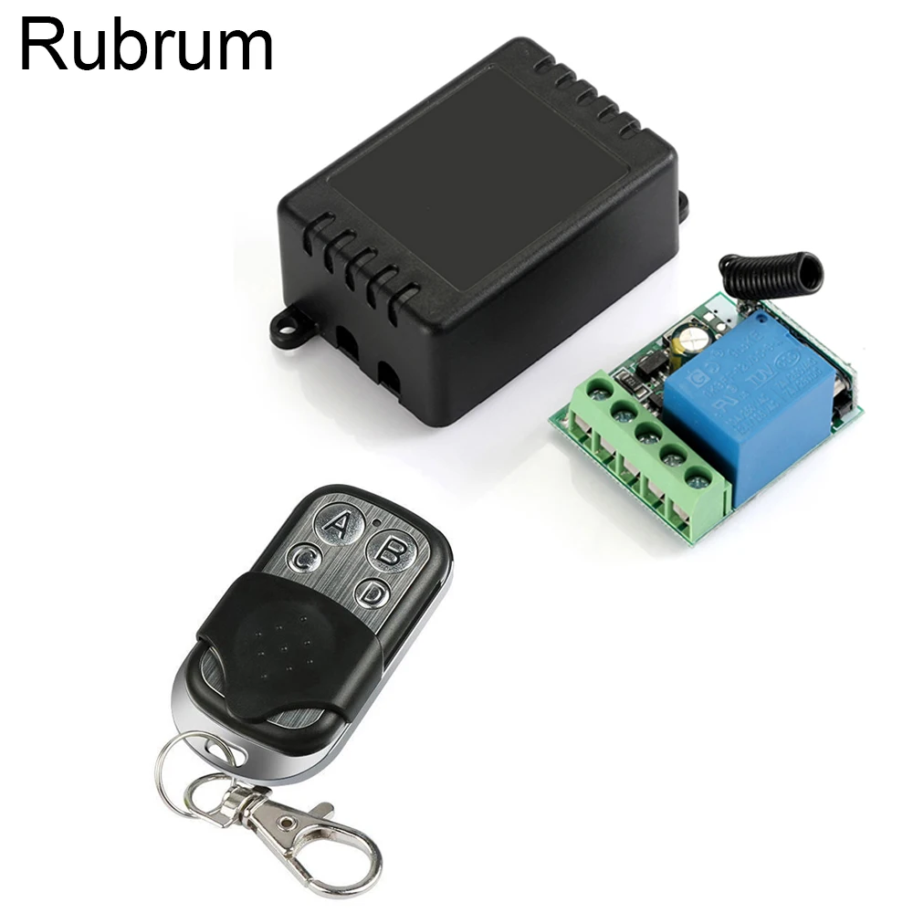 Универсальный Радиочастотный релейный переключатель Rubrum 433 МГц с беспроводным