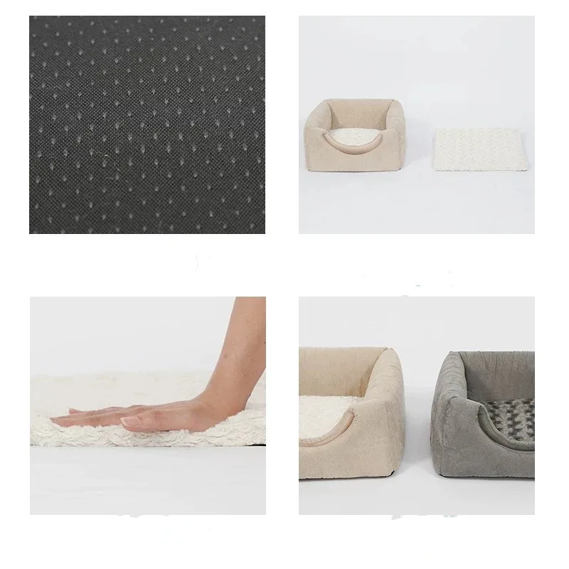 

One nest dual purpose cat litter four seasons universal kennel collapsible pet bed