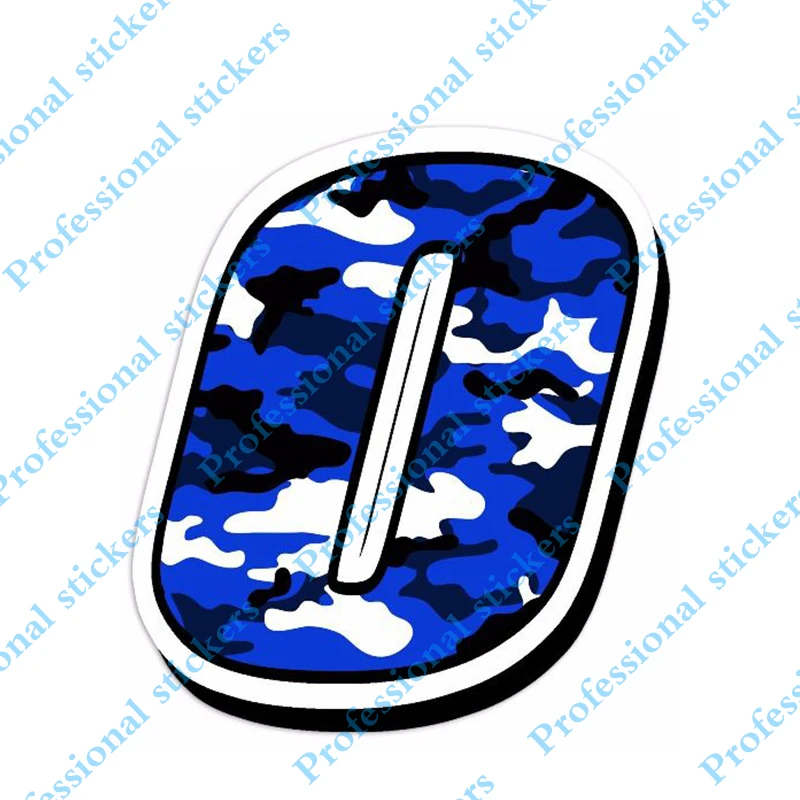 

Funny 13cm x 10cm Car Styling Racing Numbers Vinyl CAMOUFLAGE BLUE Decal Motocross Rally Auto Moto Car Bike ATV Car Sticker