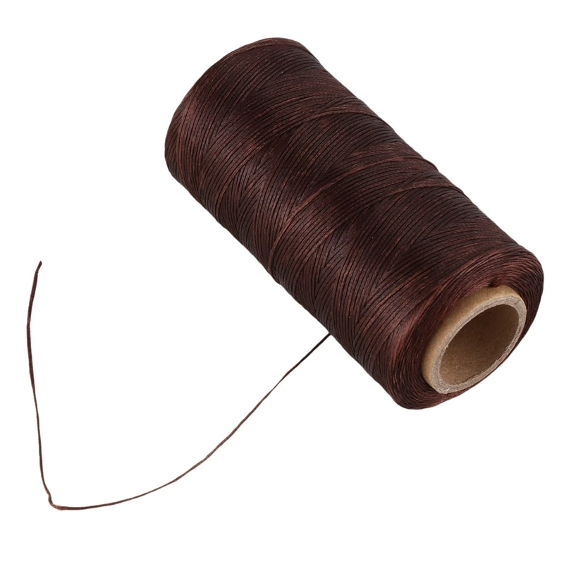 2Pcs 260M 150D 1MM Leather Sewing Waxed Wax Thread Hand Needle Cord Craft DIY New Light Brown &amp Dark |