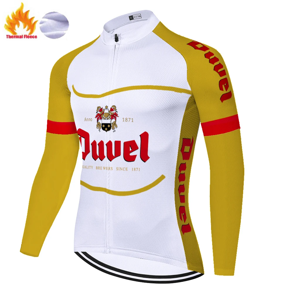 2020 proteam duvel пивные велосипедные Джерси зимние термальные флисовые с длинным
